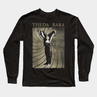 THEDA BARA - Sin - Sepia - Silent and Pre-Code Horror T-Shirt Long Sleeve T-Shirt